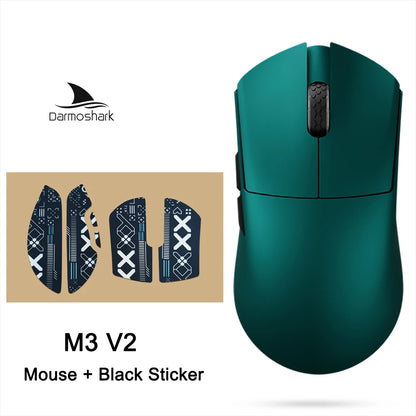 Mouse de gaming Darmoshark M3 V2 Double 8K, wireless, tri-mode, 26K DPI, senzor PAW3395, mouse macro pentru gaming, pentru mâini mari, computer, laptop și PC