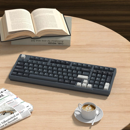 KBDiy 174 Tasten/Set PBT GMK Apollo Tastenkappen, Double-Shot, minimalistisches ISO-Cherry-Profil, für mechanische Gaming-Tastaturen, Tastenkappen für MX