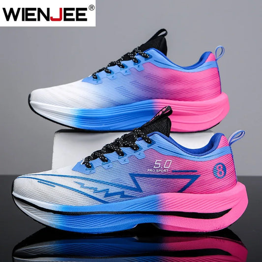 Men's Sports Running Shoes, Casual Marathon, Lightweight, Comfortable Women's Athletic Non-Slip Walking Sneakers, Outdoor Couple Shoes