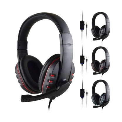Casque de jeu 3.5mm filaire sur la tête casque de joueur avec Microphone contrôle du Volume Gamer écouteur casque pour Xbox PS4 PC