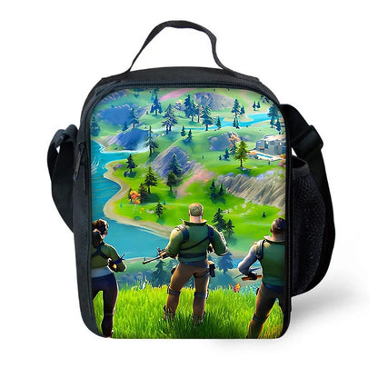 Hot Game FortniteS Child Insulated Large Capacity Bag for Boy and Girl Student Outdoor Picnic Resuable Thermal Cooler Lunch Box