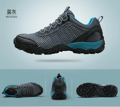 HUMTTO Outdoor Hiking Trekking Mountain Sports Shoes for Men, Camping, Hunting, Walking, Breathable Cushioned Non-Slip Sneakers