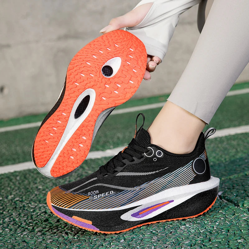 Men's Carbon Board Running Shoes Marathon Long-Distance Running Sports Shoes Support Stable Casual Women's Breathable Running Shoes