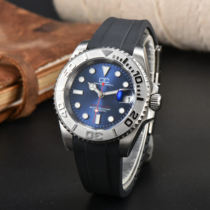 DWAYNE CAMPBELL NH35 Men's Mechanical Watch Waterproof Rubber Band Luminous Sapphire Glass Sport Watch