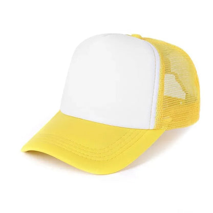 Unisex Cheaper 5 Panel Trucker Hat For Adult Summer Net Baseball Cap Men Women Blank Mesh Adjustable Sun Hat Visor