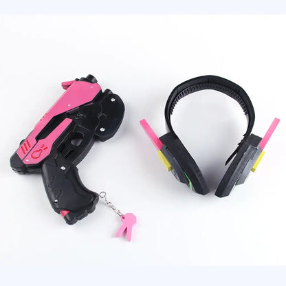 Igra Overwatch D.Va slušalica pištolj Hana Song DVA oružje pištolj cosplay rekviziti za božićne i halloween zabave, igračka i cosplay dodaci