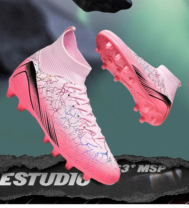 Men Professional Football Shoes Society Cleats Soccer Shoes Original Indoor Football Field Boots Grass Training TF/FG Sneaker
