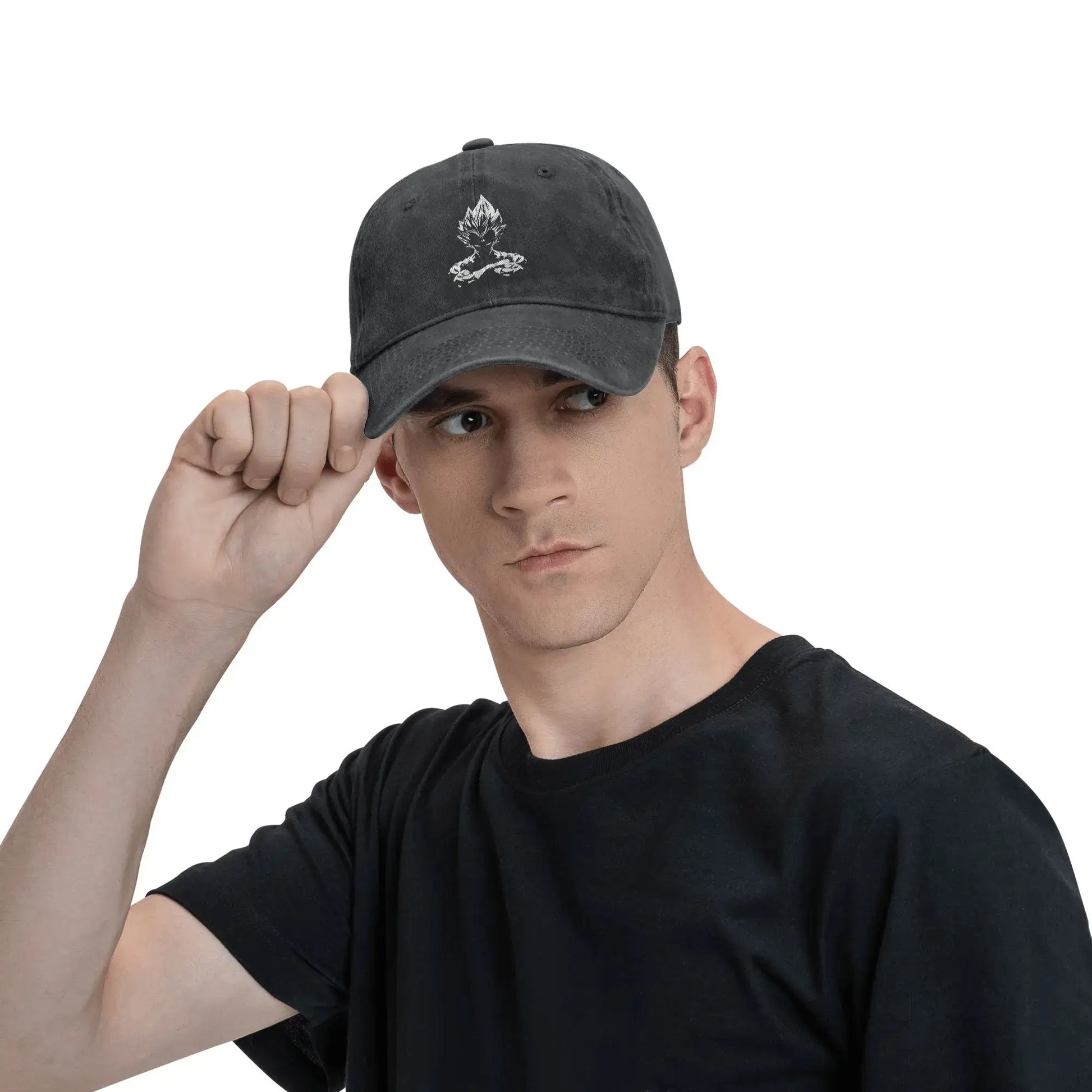 Dragon Ball Z Goku DBZ Unisex Style Baseball Caps Saiyan Distressed Denim Hats Cap Retro Workouts Unstructured Soft Snapback Cap, Produit gaming premium Fraquane