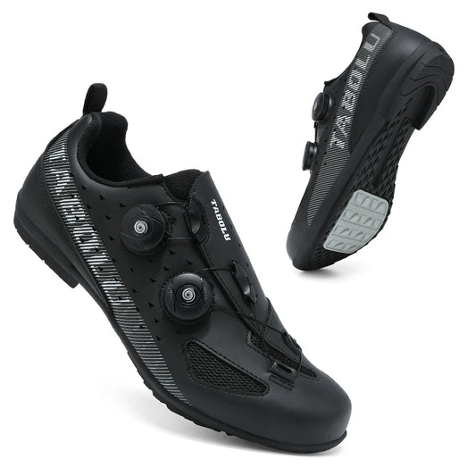 Lock-Free Cycling Shoes, Flat Pedal Shoes for Men, Bike Cleat Sneakers, MTB Bicycle Biking Shoes for Women, Breathable Indoor Boots