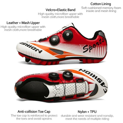 2023 New Road Bicycle Shoes Men Cycling Sneaker Mtb Clits Route Cleat Dirt Bike Speed Flat Sports Racing Women Spd Pedal Shoes