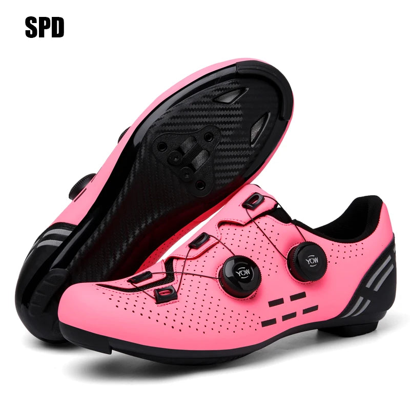 Men’s Professional MTB and SPD Cycling Shoes Mountain Racing Shoes Women’s Mountain Racing SPD Road Cycling Shoes