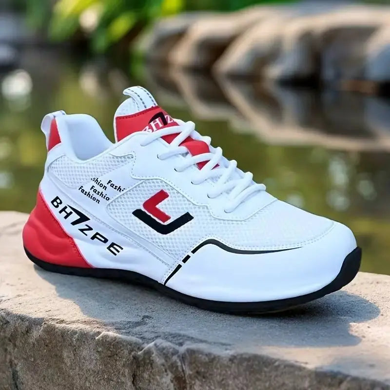 Merkbescherming: nieuwe lichtgewicht, antislip, ademende, slijtvaste hardloop- en sportschoenen voor heren, veelzijdig en geschikt voor vrijetijdsgebruik