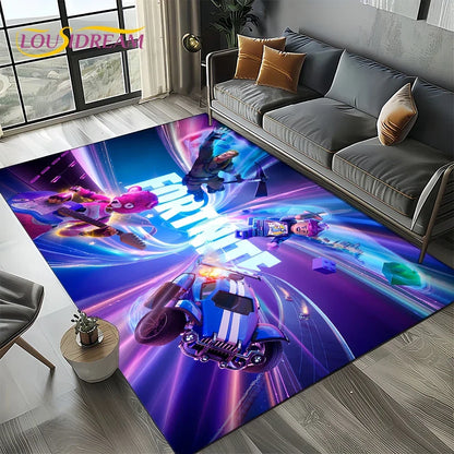 2025 Games 3D F-Fortnite Cartoon Carpet Rug for Living Room Bedroom Home Sofa Decoration,Kids play Area Rug Non-slip Floor Mat