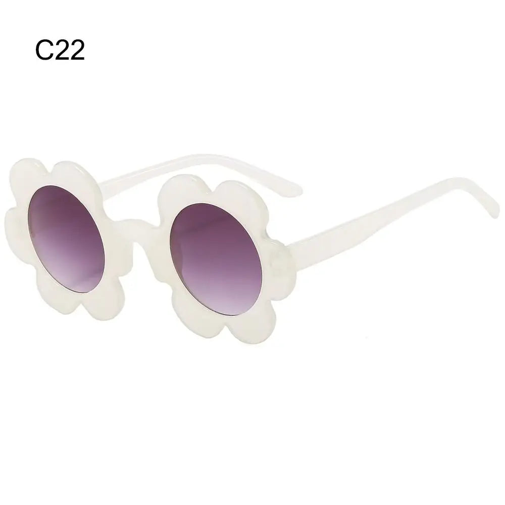 New Trendy Sunflower Sunglasses for Women Retro Round Flower Sun Glasses Fun Novel Disco/Festival/Party Shades for Adults
