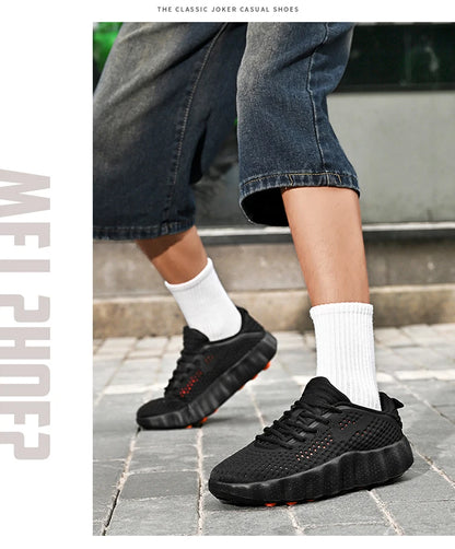 Comfortabele casual herensneakers met voetmassagetechnologie Ademende, lichtgewicht sportschoenen voor dames