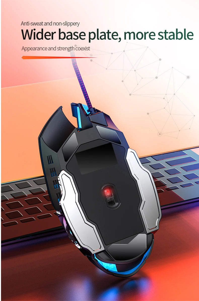 USB Wired Gaming Mouse 6 Button Backlit Ergonomic Mice DPI Adjustable Optical Mice for PC Gamer Computer Desktop