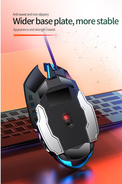 USB Wired Gaming Mouse 6 Button Backlit Ergonomic Mice DPI Adjustable Optical Mice for PC Gamer Computer Desktop