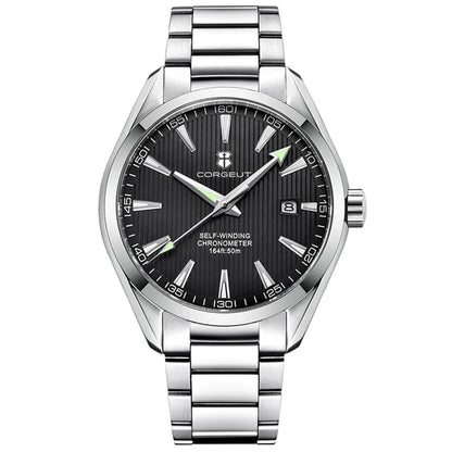 Luxury NH35 Corgeut Watch Men's 41mm Sport Clock Automatic Mechanical Wristwatch Sapphire Steel Band
