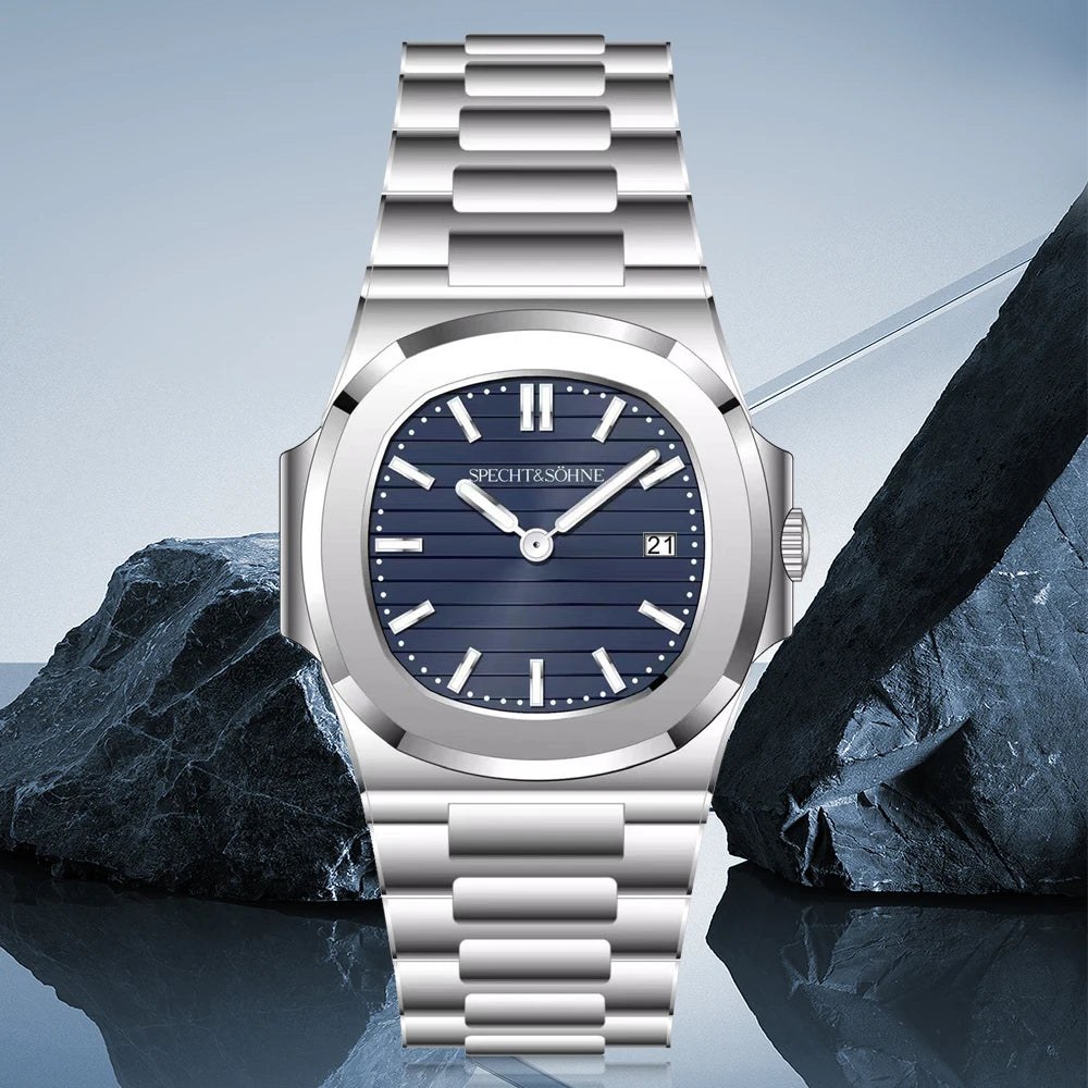 2026 New Specht & Söhne Luxury 40MM Quartz Watch For Men Super Slim Steel Sapphire Crystal 50M Waterproof 5711 Classic Watch