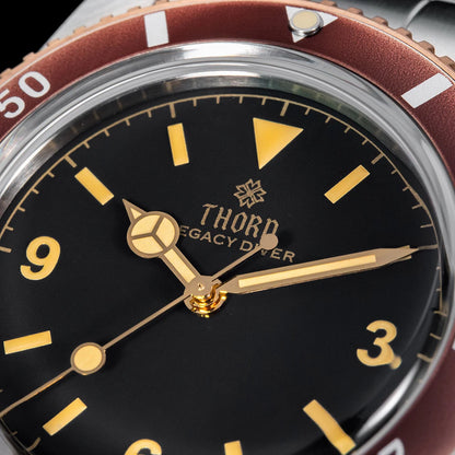 Thorn T028 Bronze Dive Watch PT5000 Automatic Movement Mechanical Watches Aluminum Bezel Sapphire 37mm Men Wristwatch