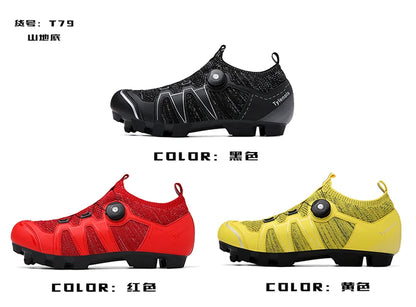Pantofi de mountain bike pentru bărbați, pantofi de ciclism cu cataramă rapidă, compatibili cu pedalele cu sistem SPD, pentru interior și exterior, pantofi MTB pentru femei