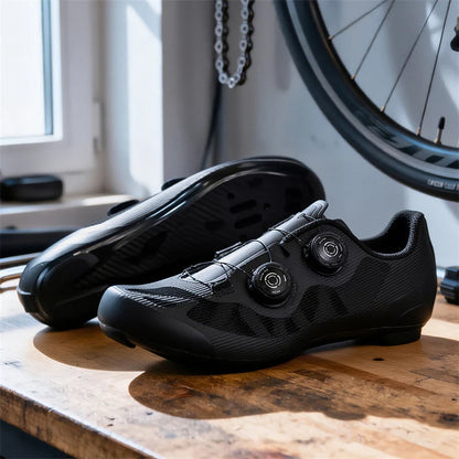 Men's Ultra Light Road Mountain Cycling Shoes, Professional MTB, SPD Self-Locking Cycling Shoes, Women's Road Cycling Shoes