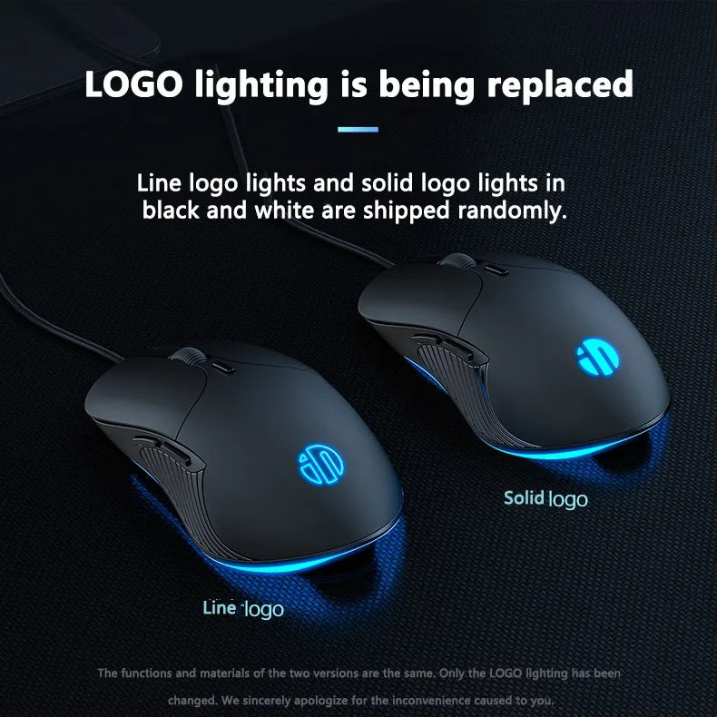 INPHIC B2 USB-Kabelmaus – leise Office- und Gaming-Maus für PCs und Laptops