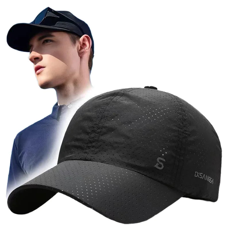 Men Women Mesh Moisture-Waging Quick Dry Baseball Cap Male Summer Female Originality Adjustable Breathable Sun Visor Fishing Hat