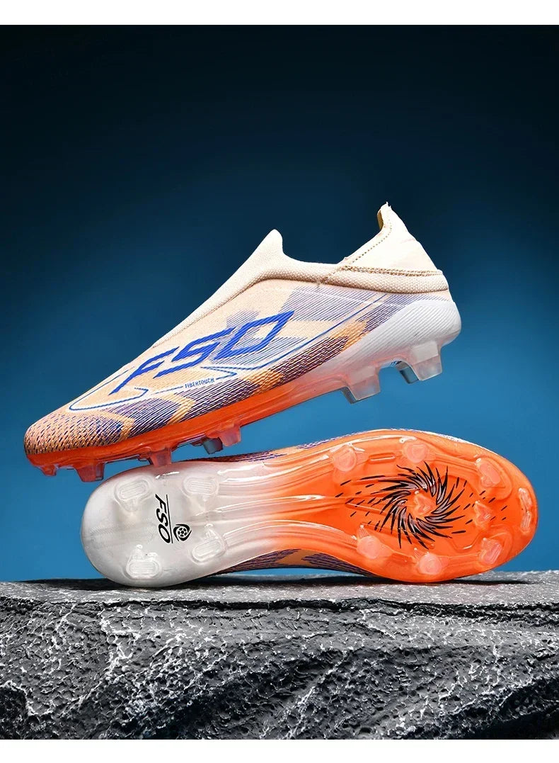 Nouvelles chaussures de football pour hommes, de haute qualité, antidérapantes, légères, très vendues, crampons d'entraînement pour terrain en herbe, mi-hautes, pour les matchs en extérieur, chaussures de sport.