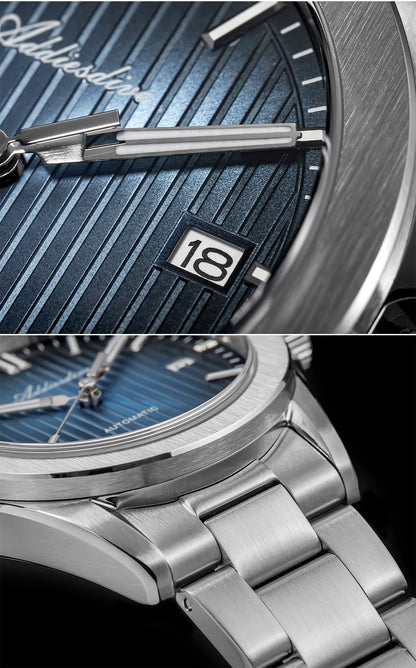 ADDIESDIVE Luxury Men's Automatic Watch Sapphire Glass Japan 8215 Mechanical Watch BGW9 Super Luminous Men Analog Watches AD2533