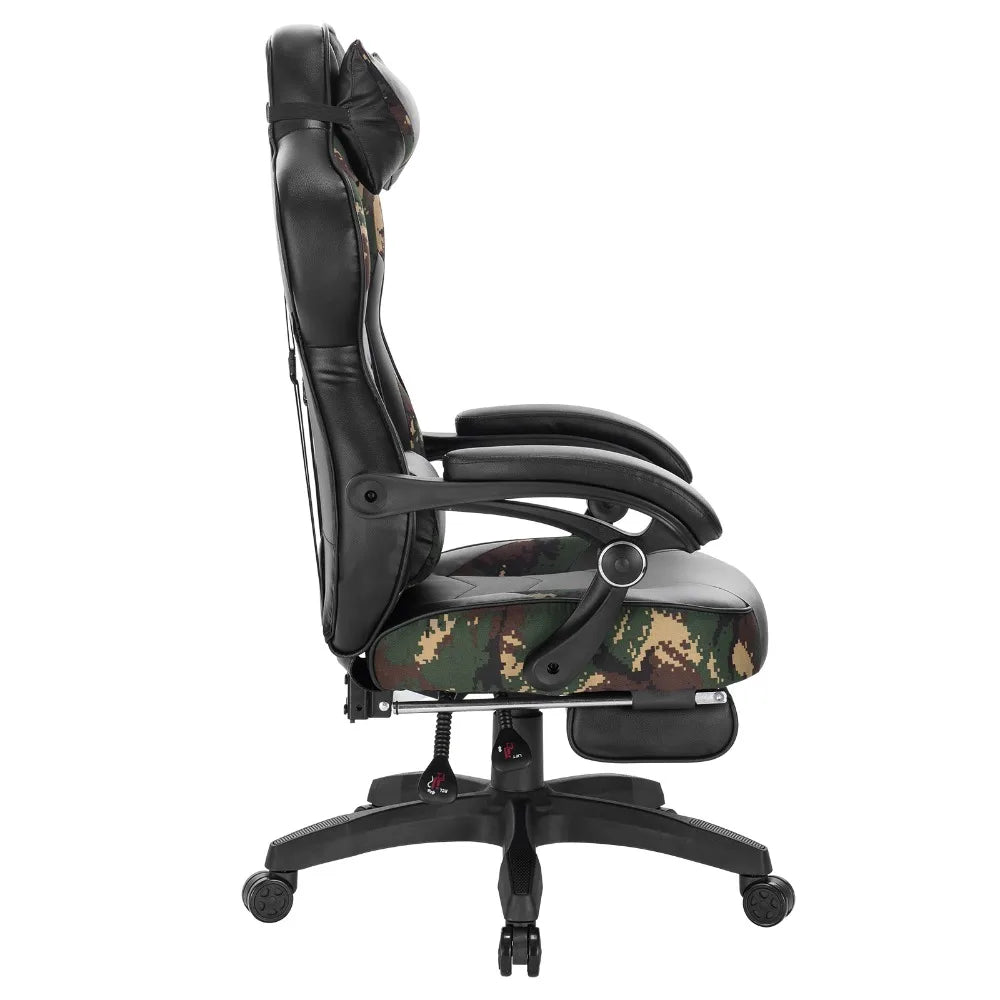WOLTU Gaming Chair Office Computer Chair Desk Racing Chair Sports Seat with Headrest Lumbar Cushion with Footrest