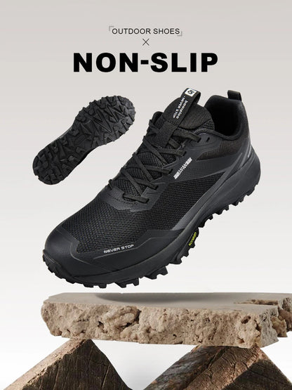 Baasploa Men Hiking Sneakers Outdoor Fashion Lightweight Breathable Shoes Male Casual Anti-Skid Wear-Resistant Climbing Shoes