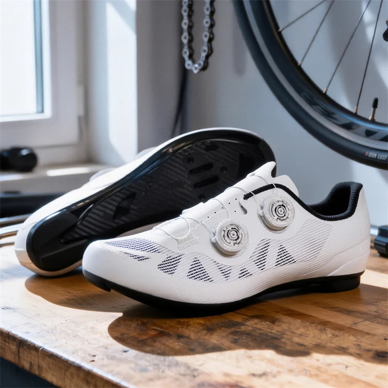 Men's Ultra Light Road Mountain Cycling Shoes, Professional MTB, SPD Self-Locking Cycling Shoes, Women's Road Cycling Shoes