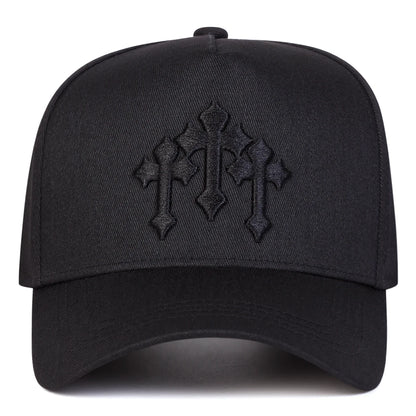 Unisex Cross Embroidery Baseball Caps Spring and Autumn Outdoor Adjustable Casual Hats Sunscreen Hat Sports Cap