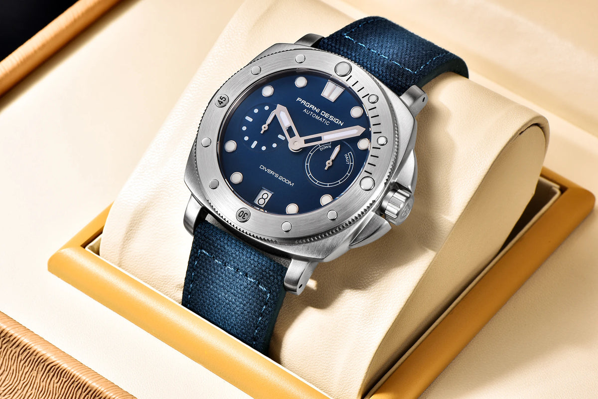 PAGANI DESIGN Men's Watches New Diver Automatic Mechanical Watch Sapphire Stainless Steel Sport 20 Bar Clock