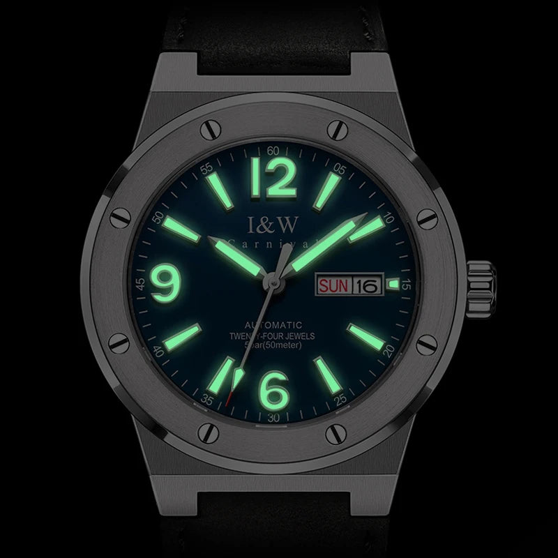 IW New Fashion Date Men Watch MIYOTA Automatic Movement Luminous Top Brand Luxury Sports Mechanical Watch Relogio Masculino