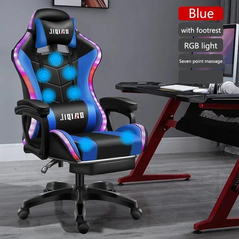 High quality gaming chair RGB light office chair gamer computer Ergonomic swivel chair Massage Recliner New gamer chairs