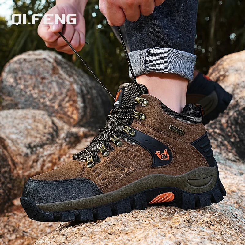 Outdoor-trekkingschoenen herfst/winter heren waterdichte wandelschoenen bergschoenen echt leer bosjacht tactische schoenen