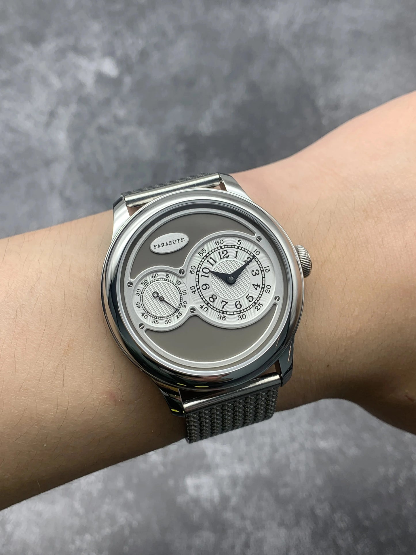 FARASUTE New Casual Fully Automatic Mechanical Men Watch Luxury Sapphire Stainless Steel Wristwatch 5Bar Waterproof Reloj Hombre