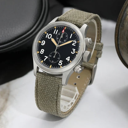 Militado VK61 VK67 Quarz-Chronographenuhr 39mm 316L-Edelstahlgehäuse 3 Zifferblätter wasserdicht 100M Multifunktions-Militäruhr