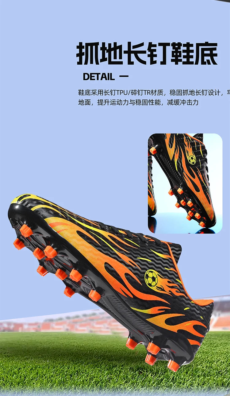 Men Professional Football Boots Cleats Boys Soccer Shoes Ankle Support Cleats Youth Outdoor Match Training Sneakers Non-slip.