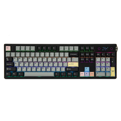 EPOMAKER TH108 PRO 100% Full-Sized Gasket-Mounted Wired/BT/2.4Ghz Wireless Mechanical Keyboard with Screen & Knob RGB Backlight