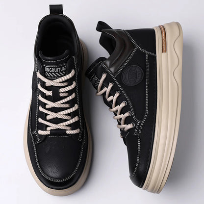 Pantofi Oxford casual pentru bărbați, din piele, cu talpă groasă, la modă, pentru exterior, fără toc, de calitate superioară, pantofi Oxford realizați manual, pentru plimbare