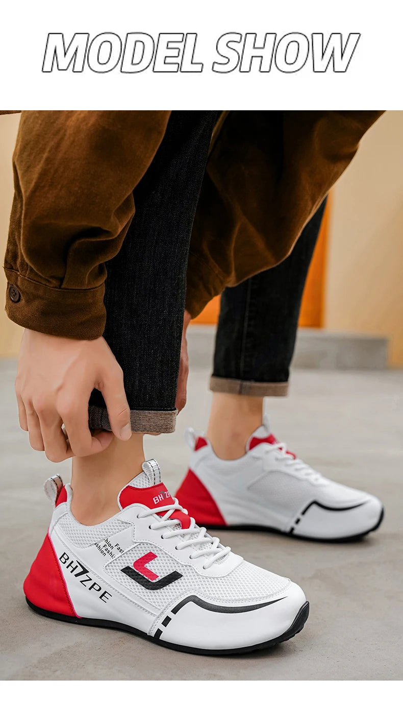 Merkbescherming: nieuwe lichtgewicht, antislip, ademende, slijtvaste hardloop- en sportschoenen voor heren, veelzijdig en geschikt voor vrijetijdsgebruik