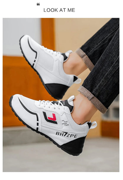 Merkbescherming: nieuwe lichtgewicht, antislip, ademende, slijtvaste hardloop- en sportschoenen voor heren, veelzijdig en geschikt voor vrijetijdsgebruik
