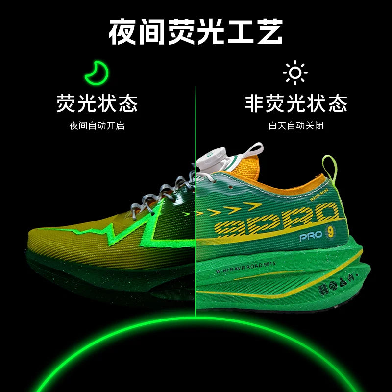 Laufschuhe für Herren mit Carbonplatte, Spezial-Sportschuhe, atmungsaktiv, leicht, bequeme rutschfeste Marathon-Sneaker für Damen