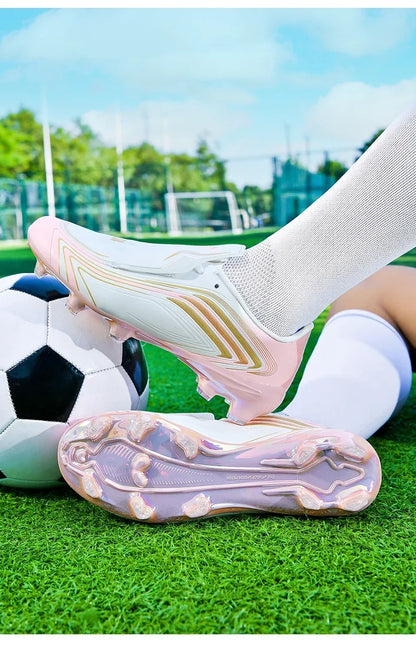 Nouvelles chaussures de football pour hommes, baskets de futsal, crampons, chaussures de football, pour terrain en herbe, montantes, pour l'extérieur, antidérapantes, pour l'intérieur, haute qualité, meilleures ventes