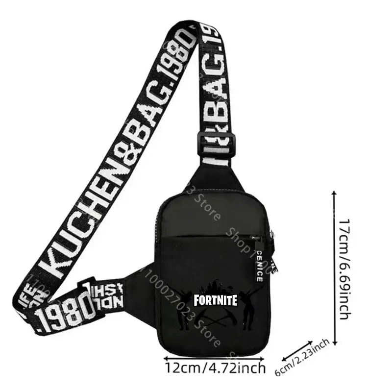 Fortnite Adult Shoulder Bag Sports Casual Lightweight Mini Phone Bags Cartoon Game Figure Printed Men Crossbody Chest Pack Gift