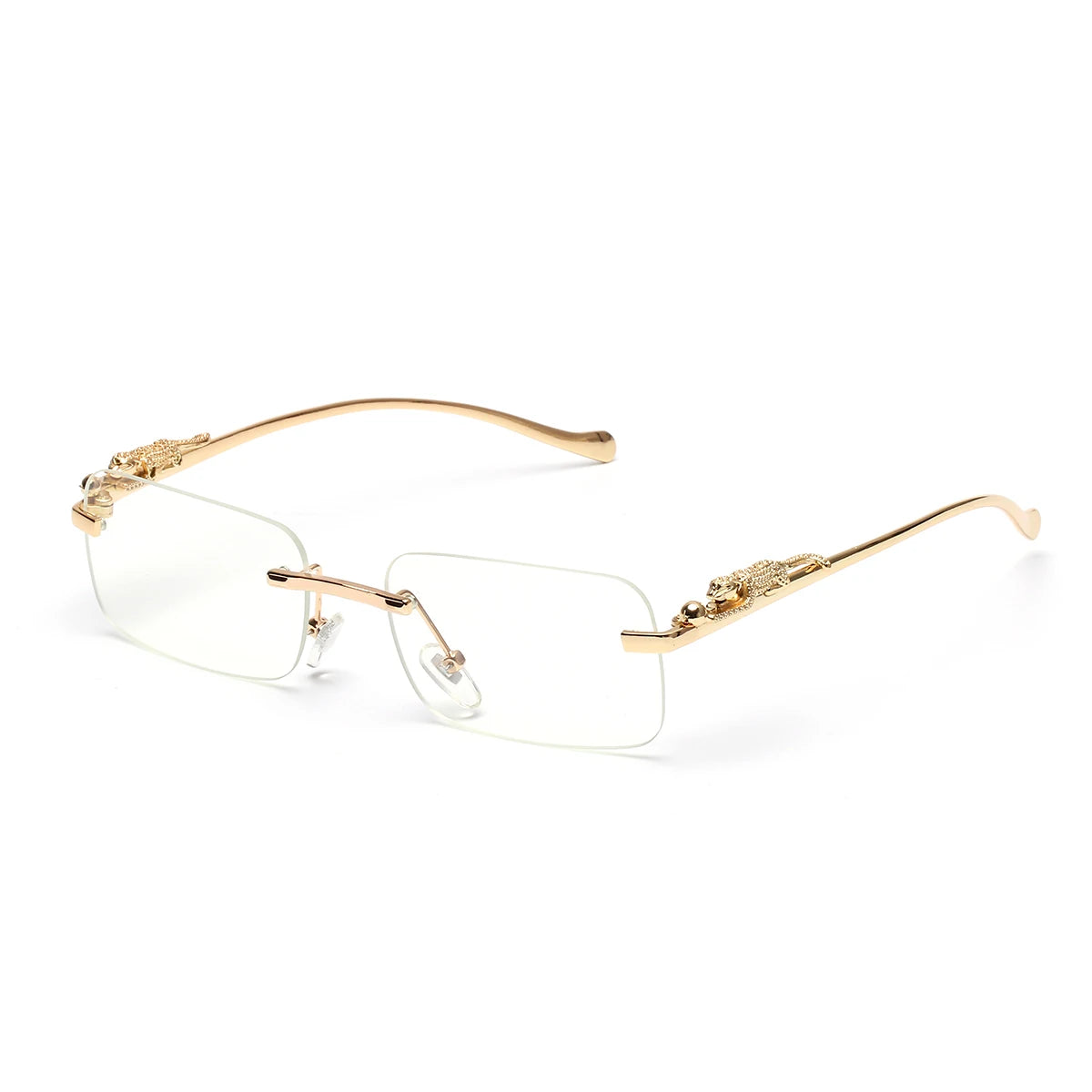 Ruiao rimless sunglasses UV400 fashion square metal glasses for men women designer man's brand sun glasses shades for outdoor
