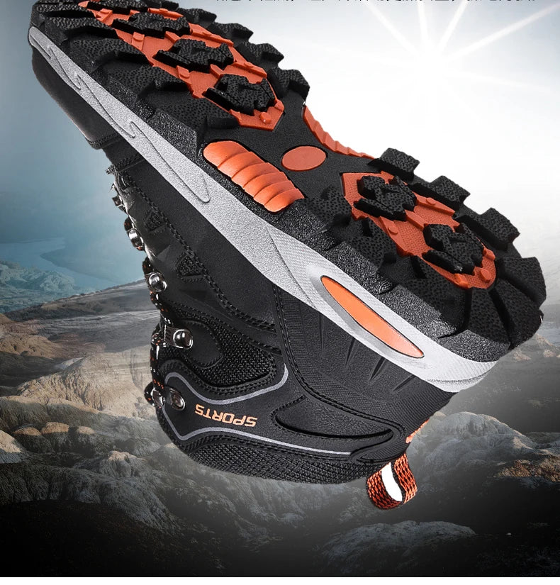 Botas de montaña impermeables para exterior, para hombre y mujer, para primavera y otoño, resistentes al desgaste, para deportes de montaña y caza.